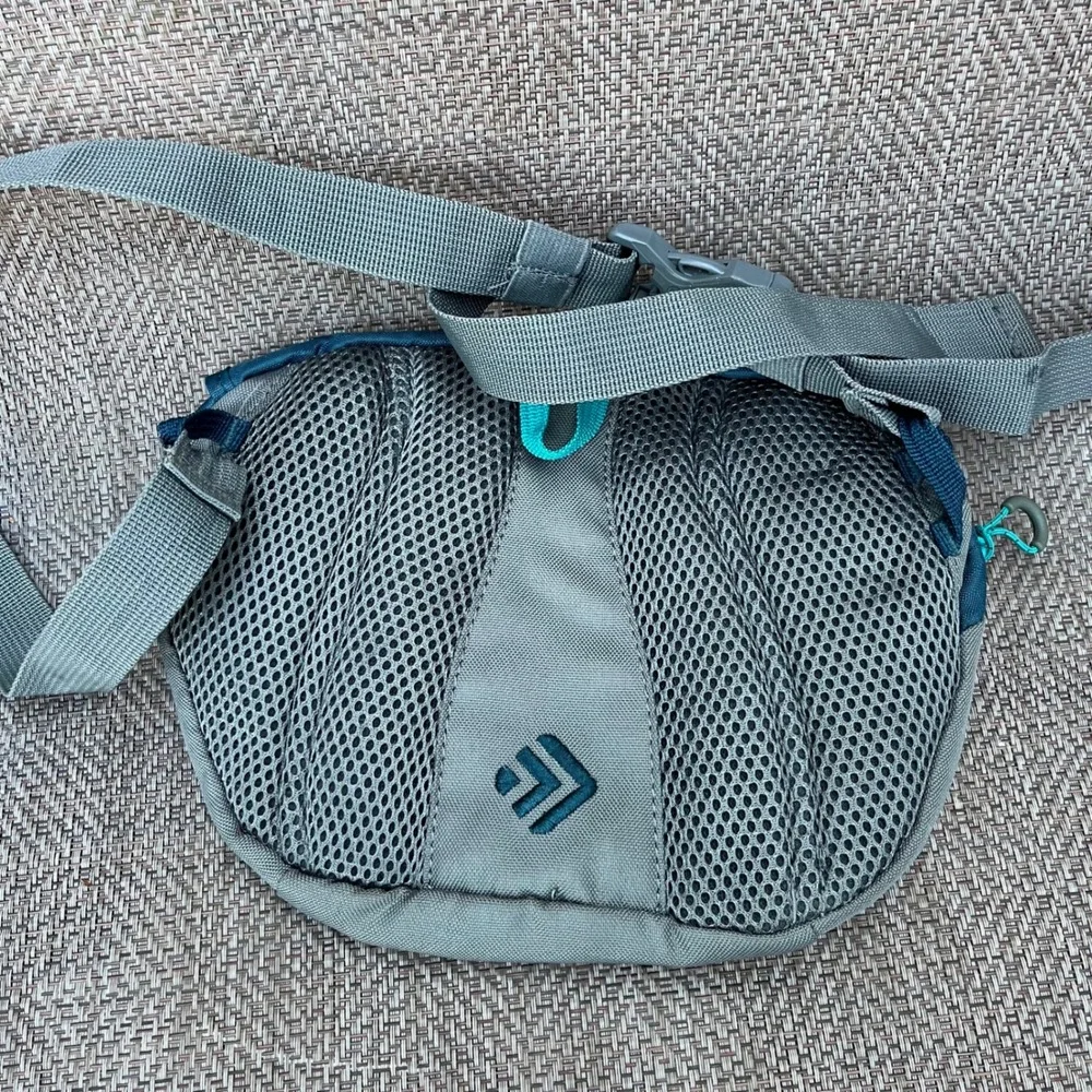 Outdoor Products Teal Grey Ripstop Crossbody Sling Bag Hiking Travel Messenger